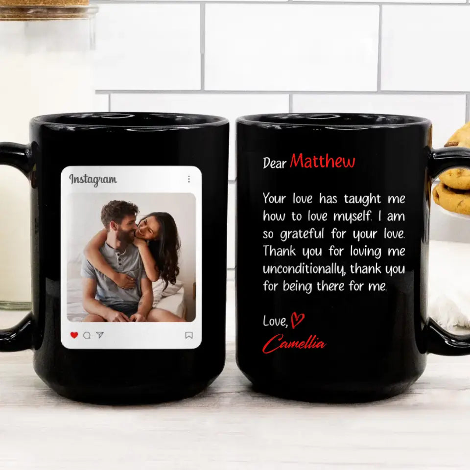 Dear Love - Custom Photo - Personalized Gifts For Couple - Mug