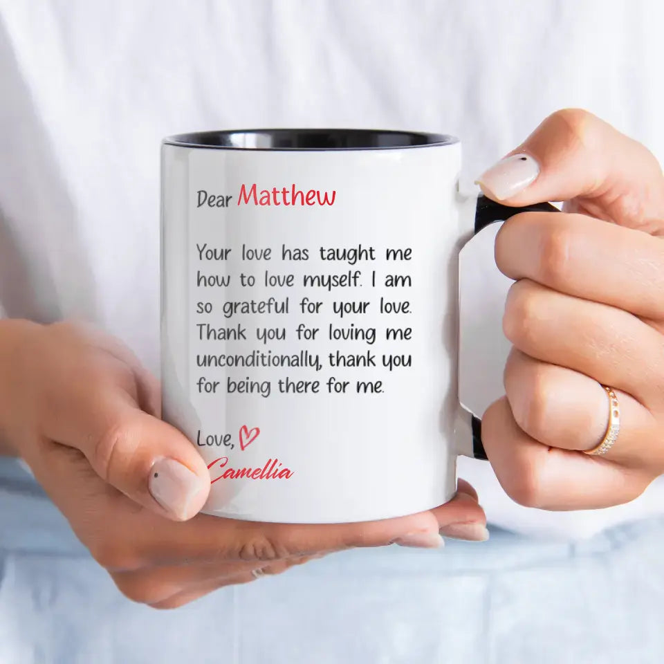 Dear Love - Custom Photo - Personalized Gifts For Couple - Mug