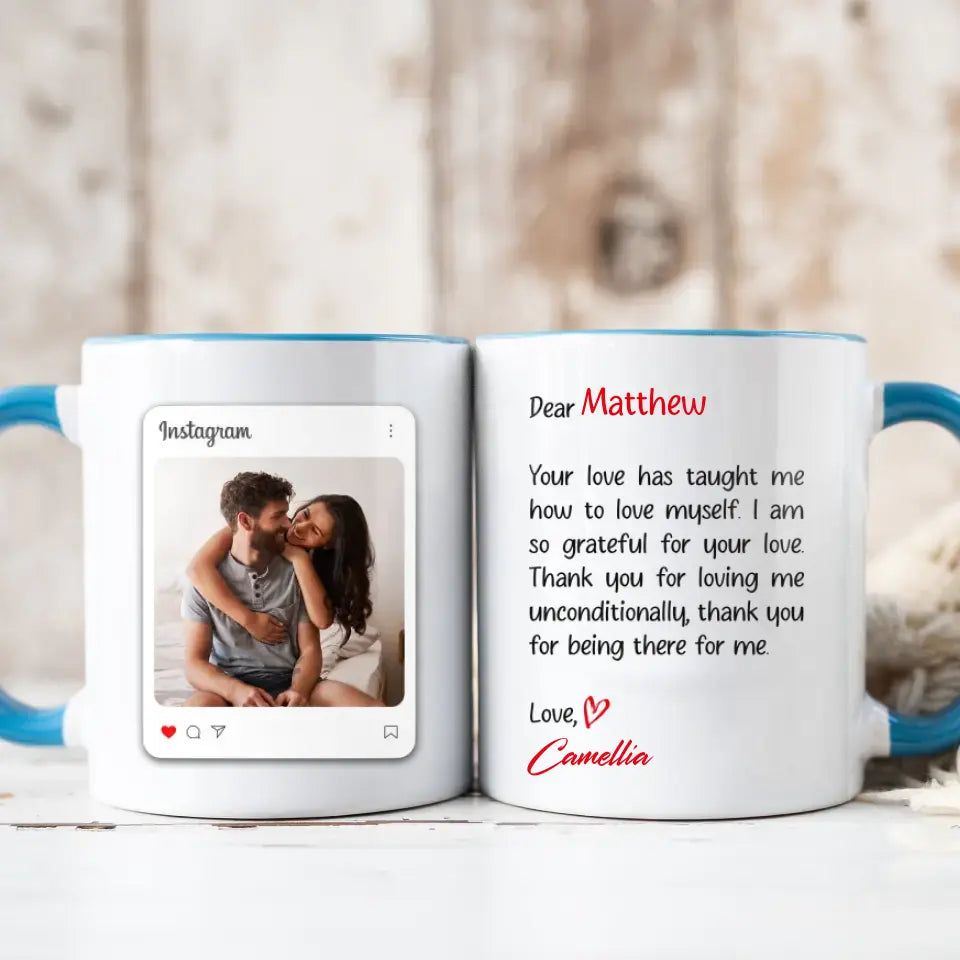 Dear Love - Custom Photo - Personalized Gifts For Couple - Mug