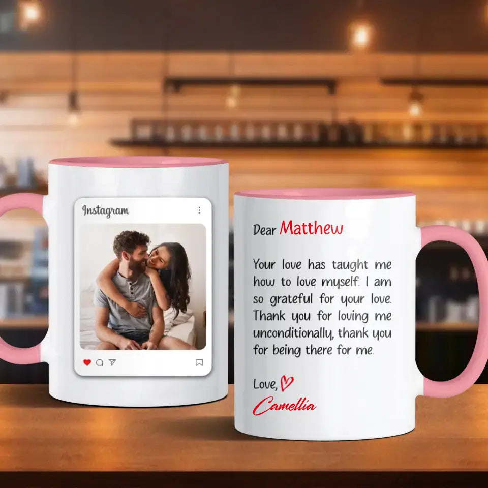 Dear Love - Custom Photo - Personalized Gifts For Couple - Mug