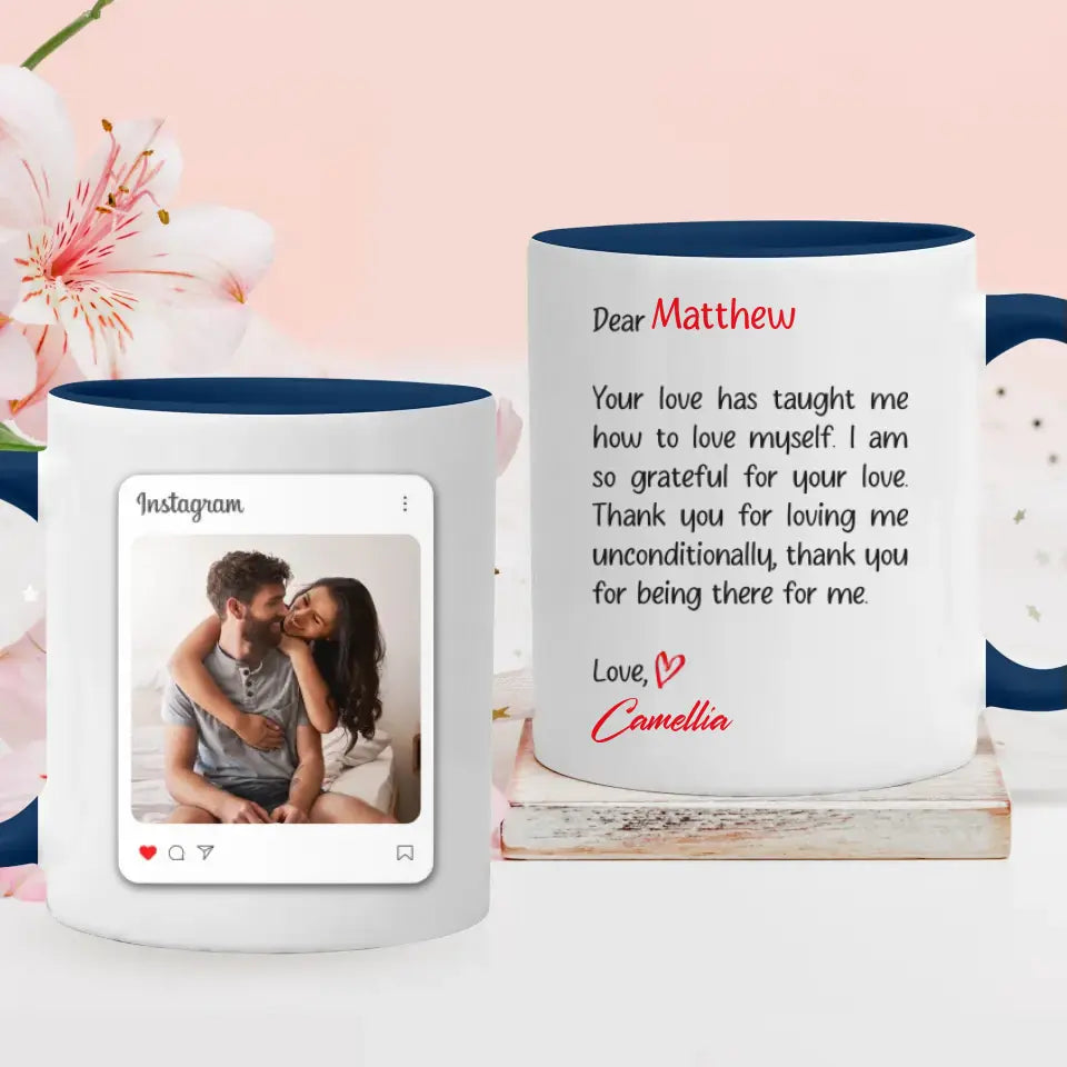 Dear Love - Custom Photo - Personalized Gifts For Couple - Mug