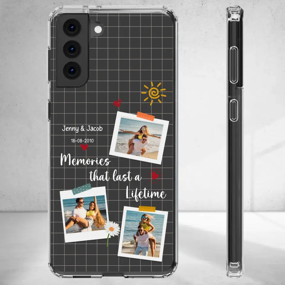 Memories That Last A Lifetime - Personalized Gifts for Couples - Samsung Clear Phone Case