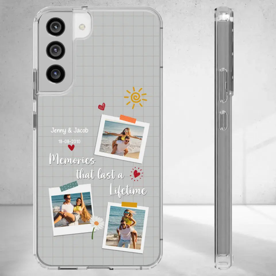 Memories That Last A Lifetime - Personalized Gifts for Couples - Samsung Clear Phone Case