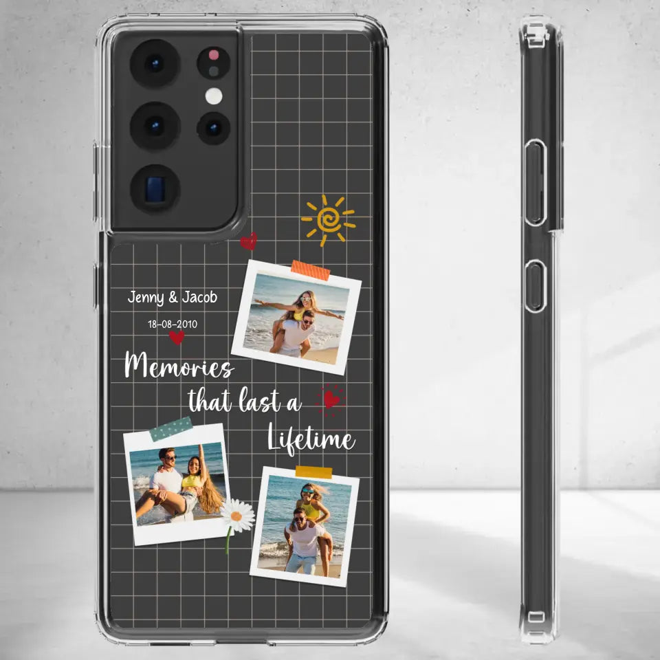 Memories That Last A Lifetime - Personalized Gifts for Couples - Samsung Clear Phone Case