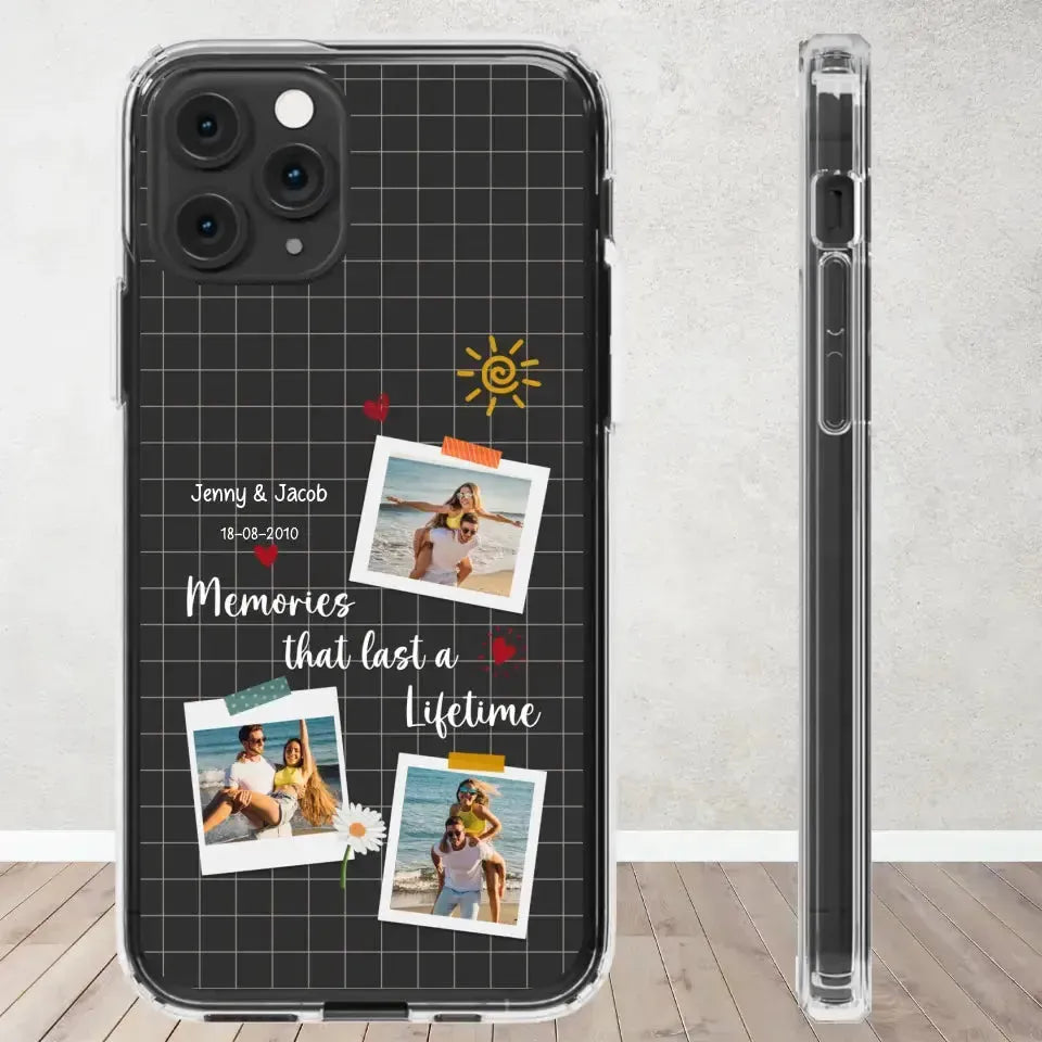 Memories That Last A Lifetime - Personalized Gifts for Couples - iPhone Clear Phone Case