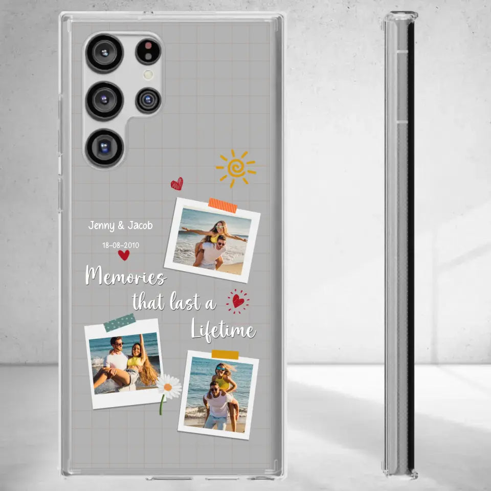 Memories That Last A Lifetime - Personalized Gifts for Couples - Samsung Clear Phone Case