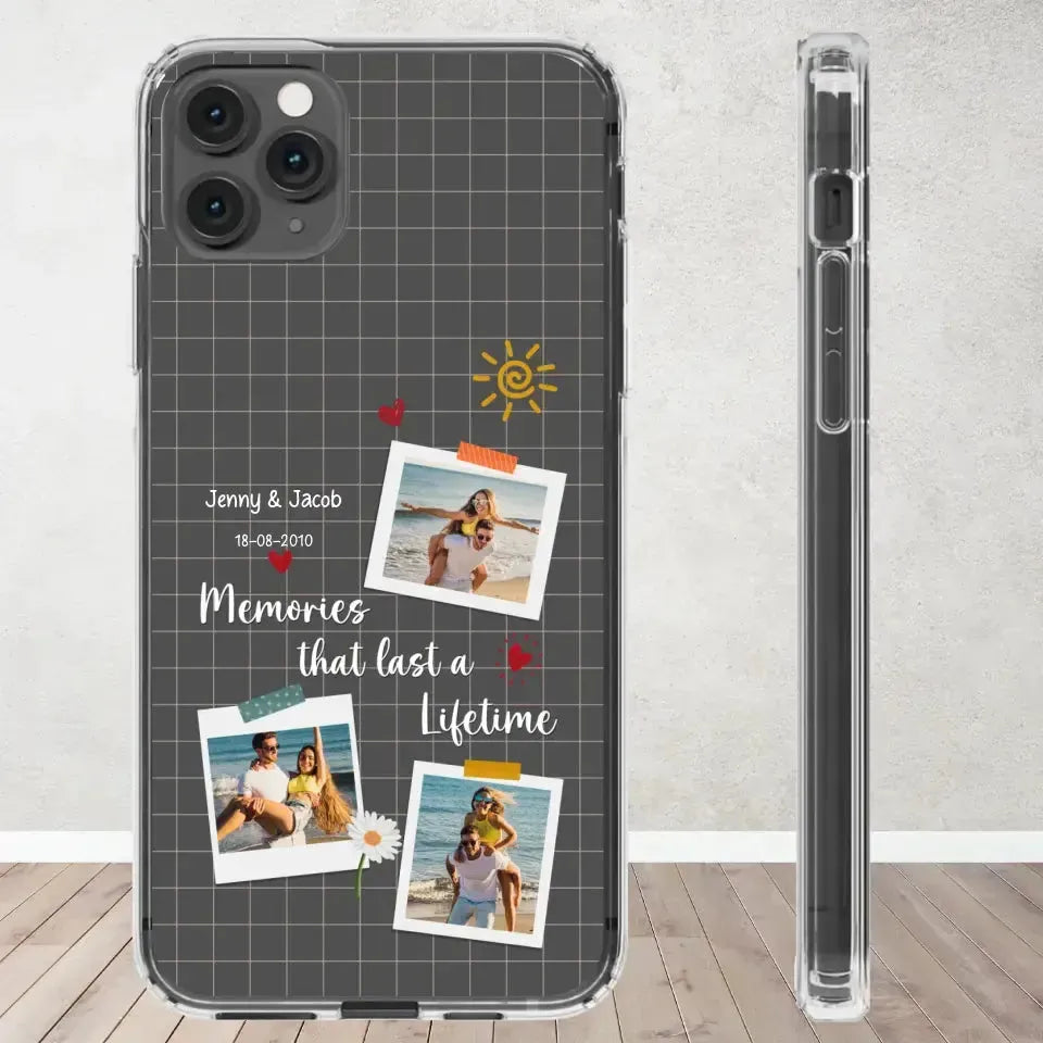 Memories That Last A Lifetime - Personalized Gifts for Couples - iPhone Clear Phone Case