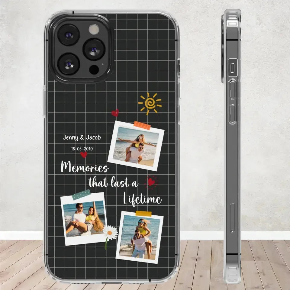 Memories That Last A Lifetime - Personalized Gifts for Couples - iPhone Clear Phone Case