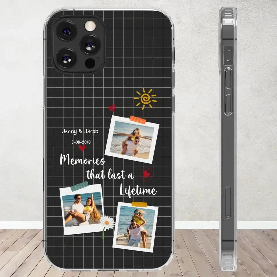 Memories That Last A Lifetime - Personalized Gifts for Couples - iPhone Clear Phone Case