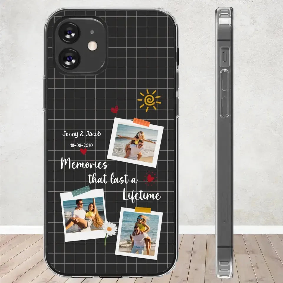 Memories That Last A Lifetime - Personalized Gifts for Couples - iPhone Clear Phone Case