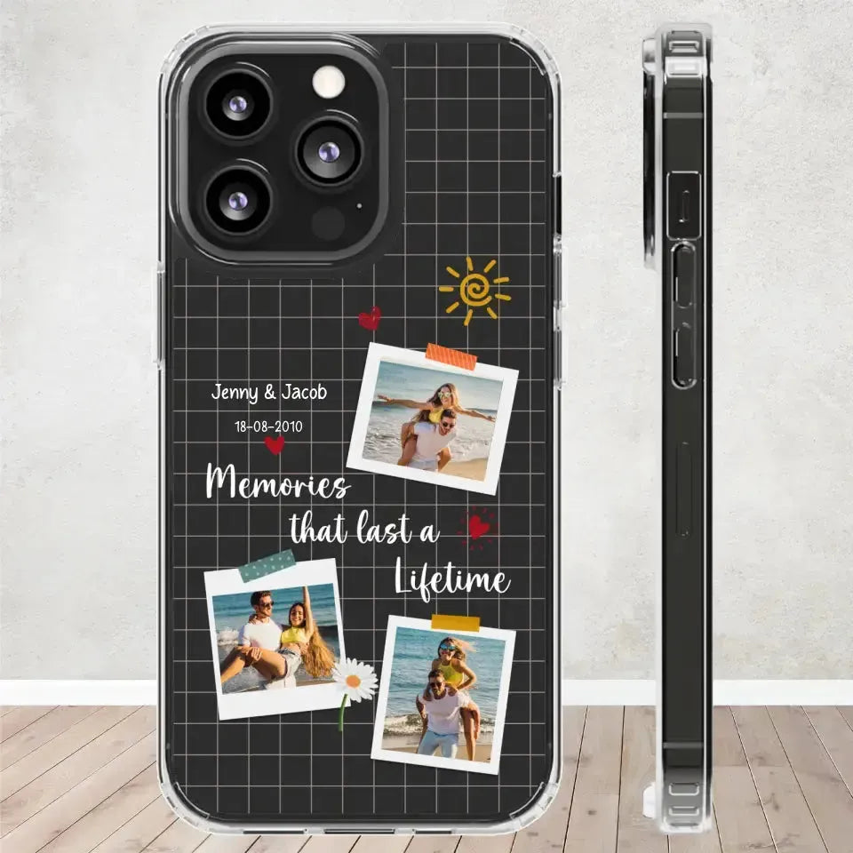 Memories That Last A Lifetime - Personalized Gifts for Couples - iPhone Clear Phone Case