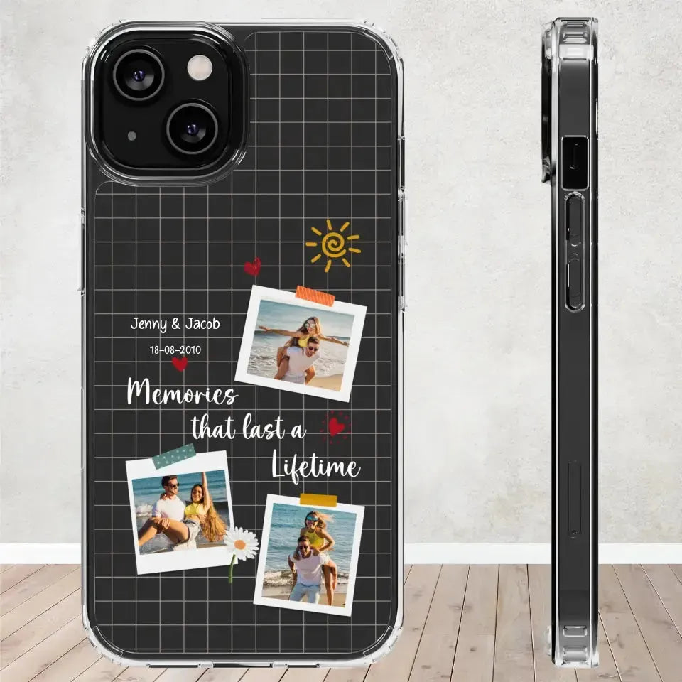 Memories That Last A Lifetime - Personalized Gifts for Couples - iPhone Clear Phone Case