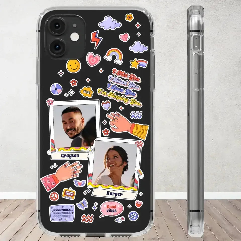 Met You And Loved You - Personalized Gifts For Couples - Clear Phone Case