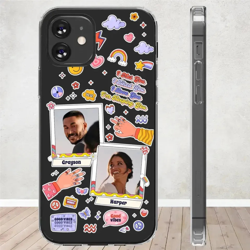 Met You And Loved You - Personalized Gifts For Couples - Clear Phone Case