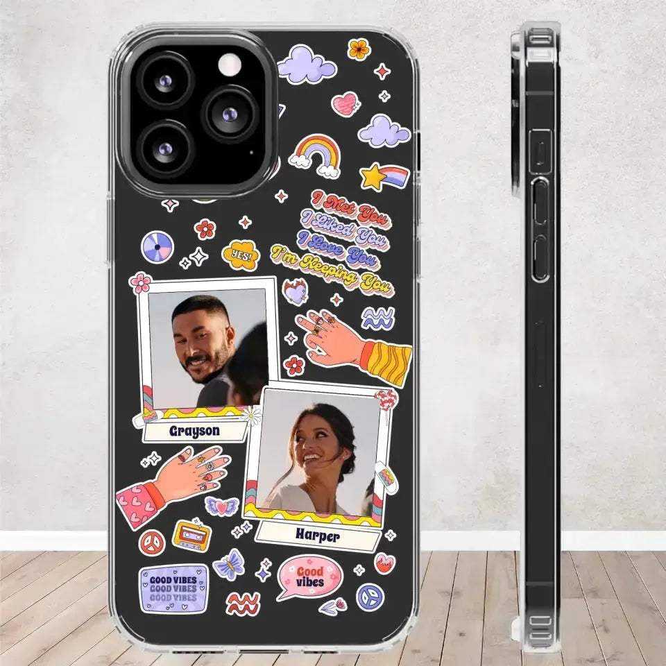 Met You And Loved You - Personalized Gifts For Couples - Clear Phone Case