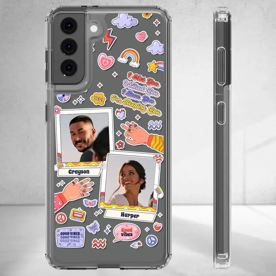 Met You And Loved You - Personalized Gifts For Couples - Clear Phone Case