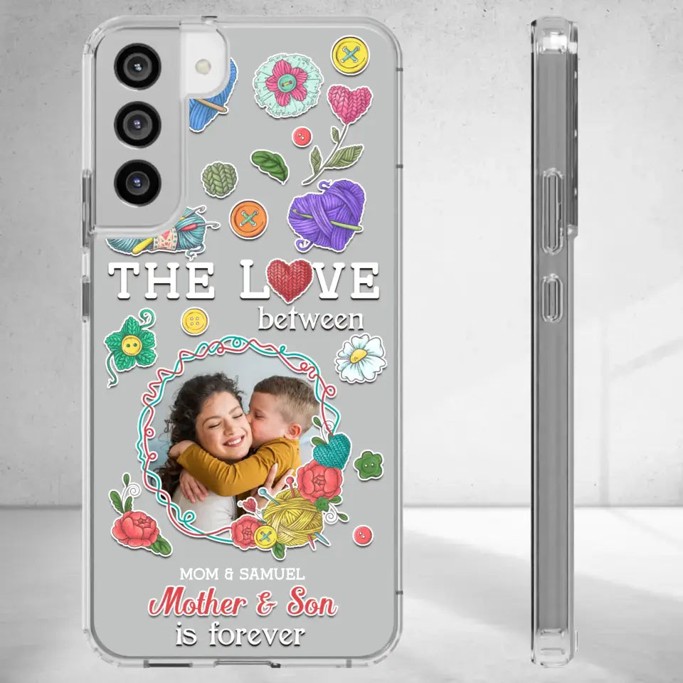 The Love Between Mother And Kid - Custom 
 Name - Personalized Gifts For Mom - Clear Phone Case