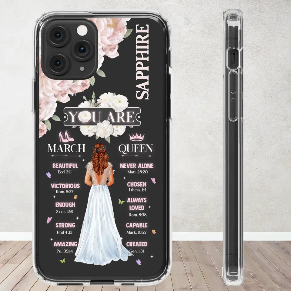 Always Loved - Custom Month - Personalized Gifts For Her - Clear Phone Case