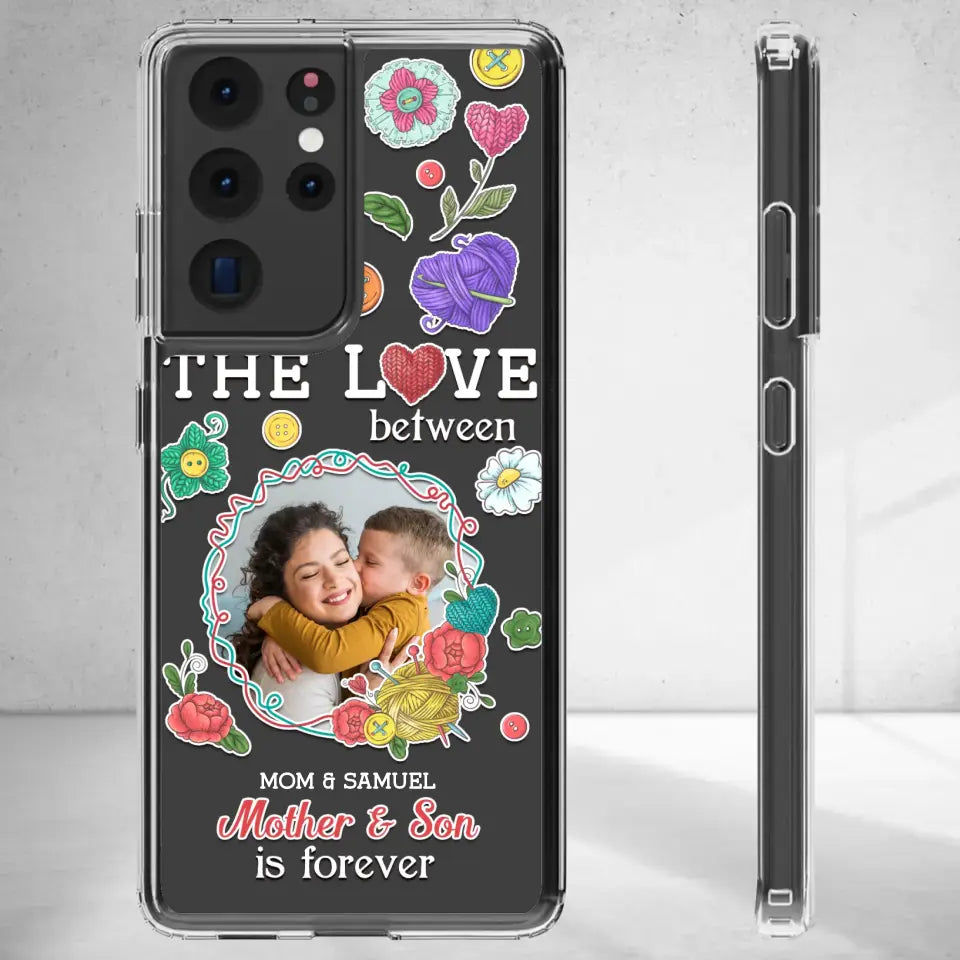 The Love Between Mother And Kid - Custom 
 Name - Personalized Gifts For Mom - Clear Phone Case