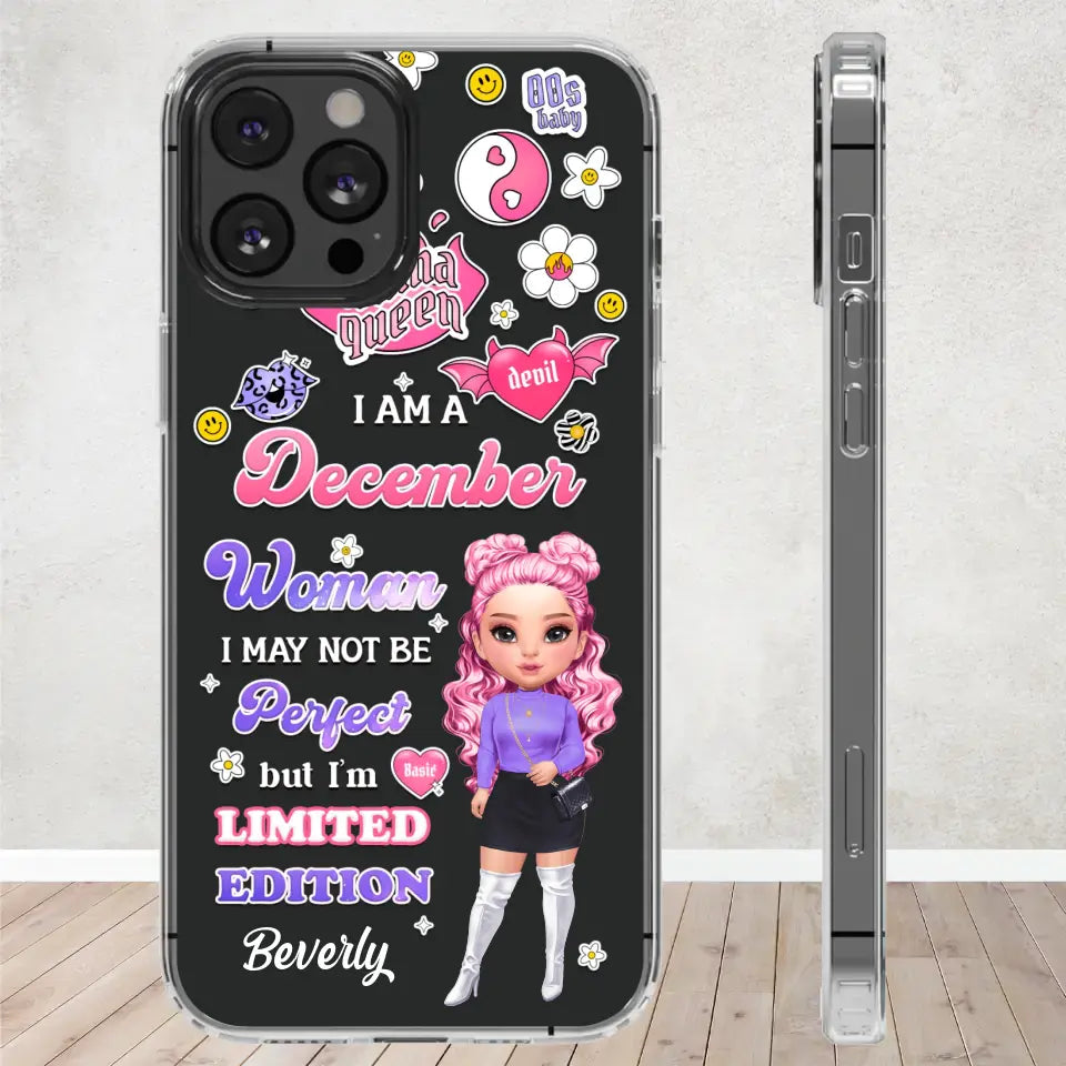 Limited Edition Woman - Custom Month - Personalized Gifts For Mom - Clear Phone Case