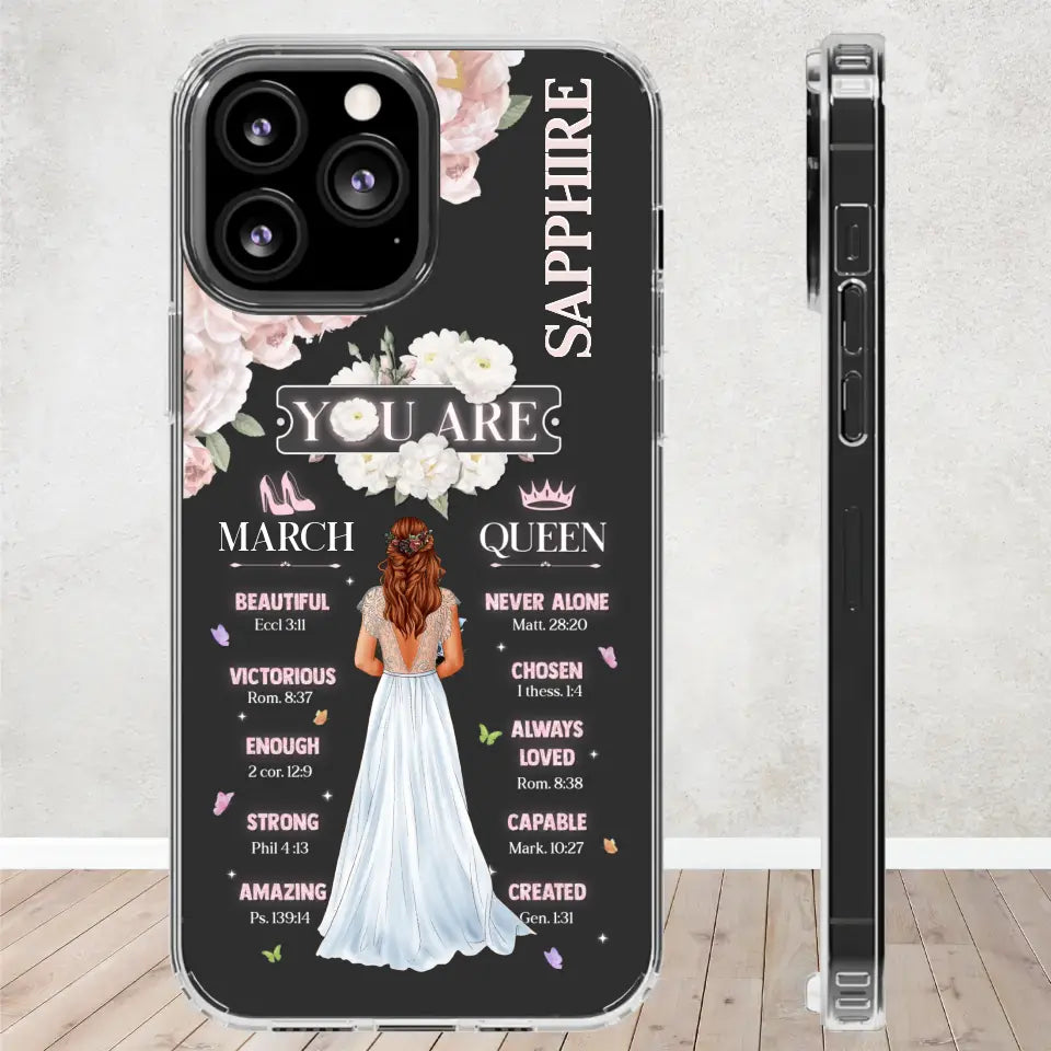 Always Loved - Custom Month - Personalized Gifts For Her - Clear Phone Case