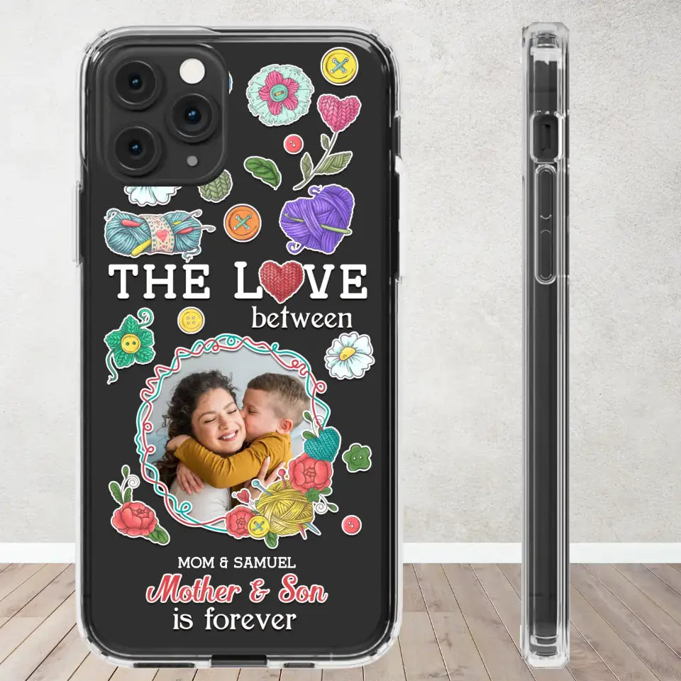 The Love Between Mother And Kid - Custom 
 Name - Personalized Gifts For Mom - Clear Phone Case