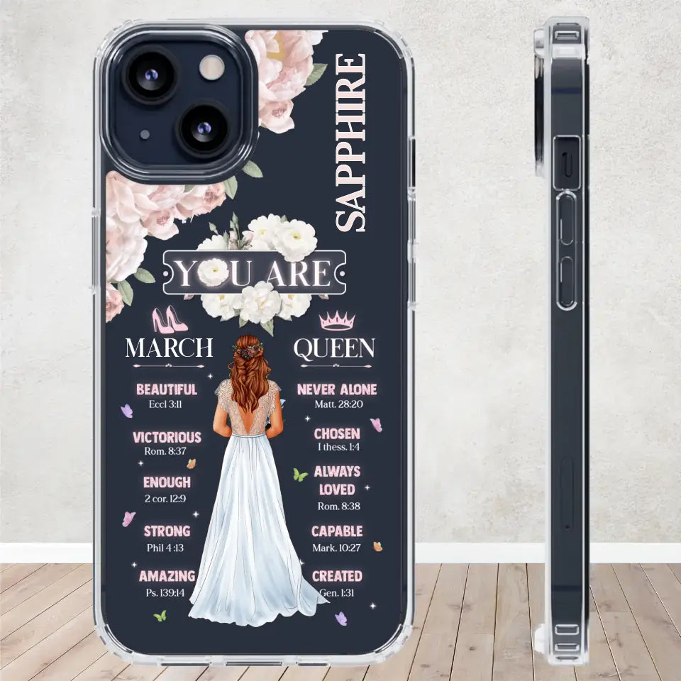 Always Loved - Custom Month - Personalized Gifts For Her - Clear Phone Case