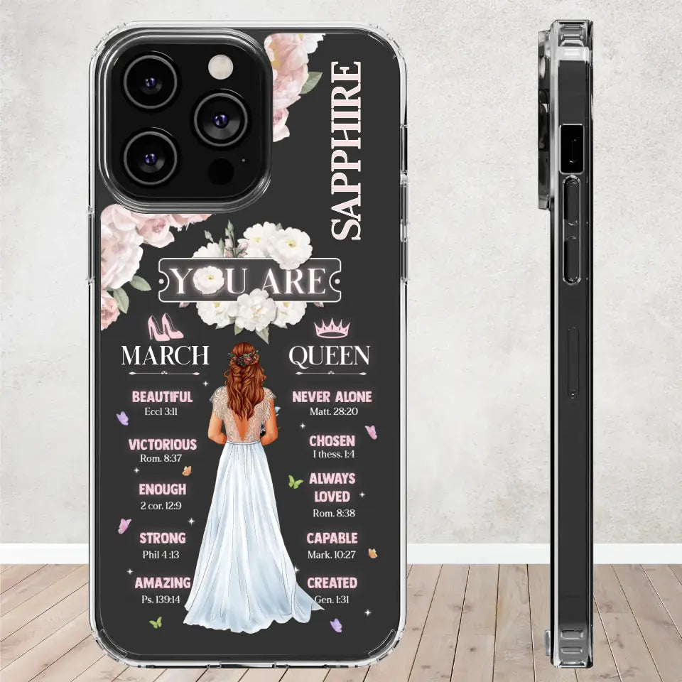 Always Loved - Custom Month - Personalized Gifts For Her - Clear Phone Case