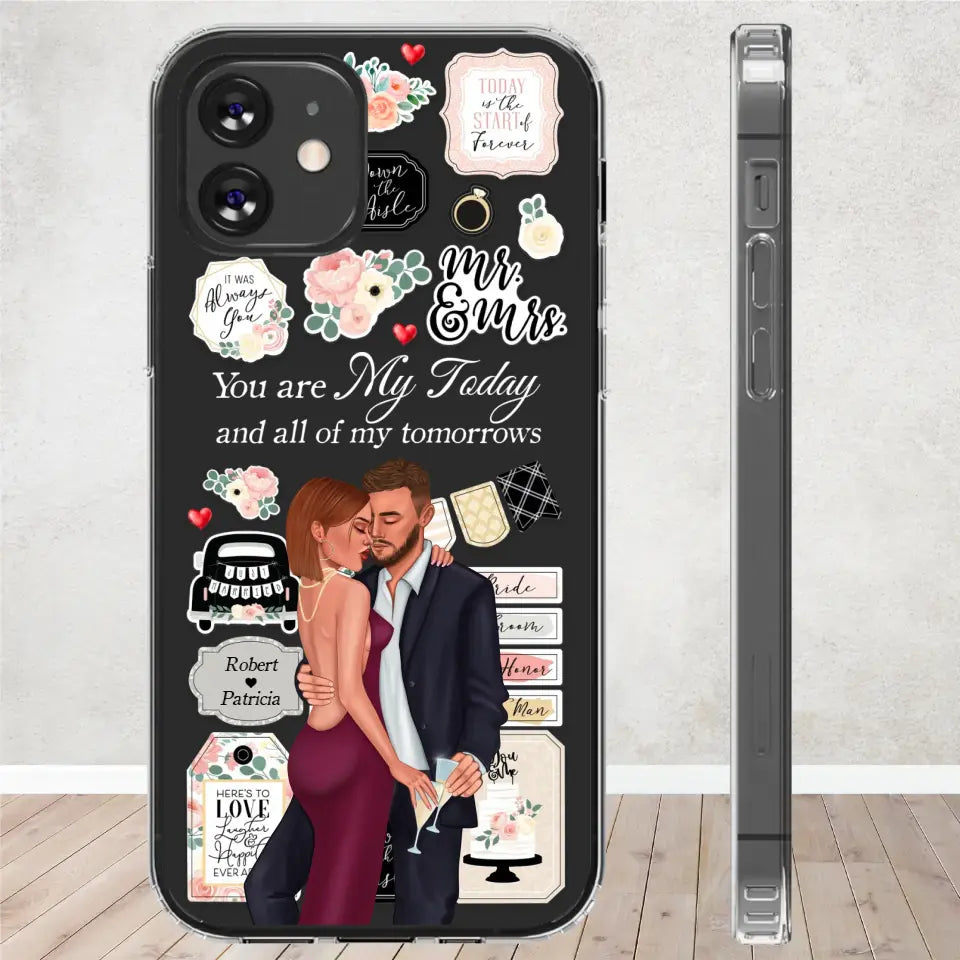 You Are My Today And All Of My Tomorrows - Personalized Gifts For Couples - Clear Phone Case