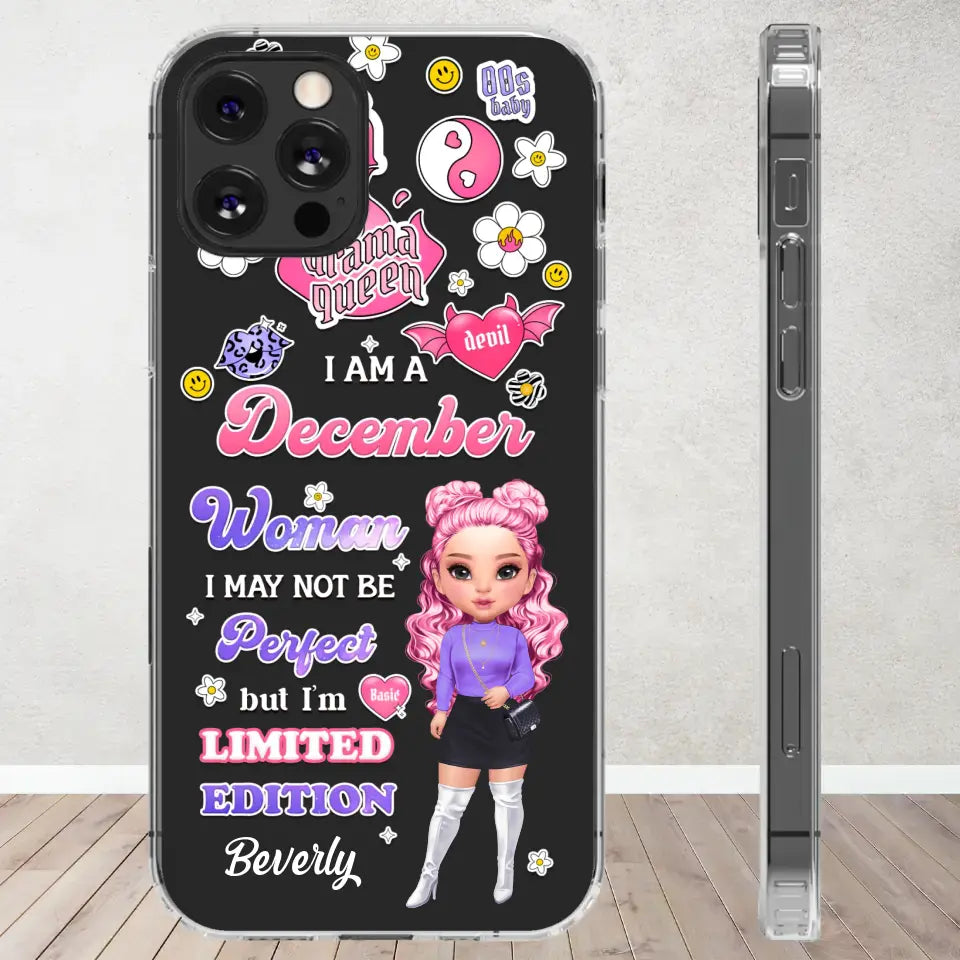 Limited Edition Woman - Custom Month - Personalized Gifts For Mom - Clear Phone Case