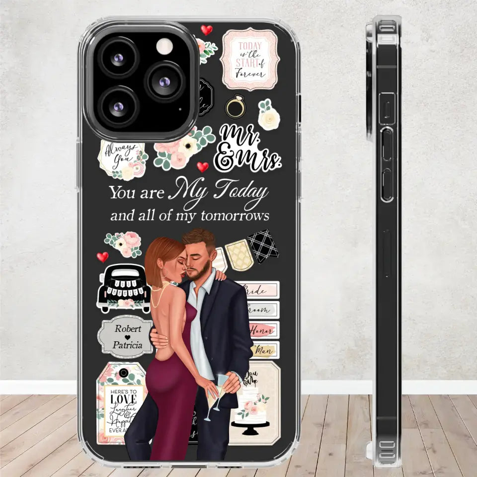 You Are My Today And All Of My Tomorrows - Personalized Gifts For Couples - Clear Phone Case