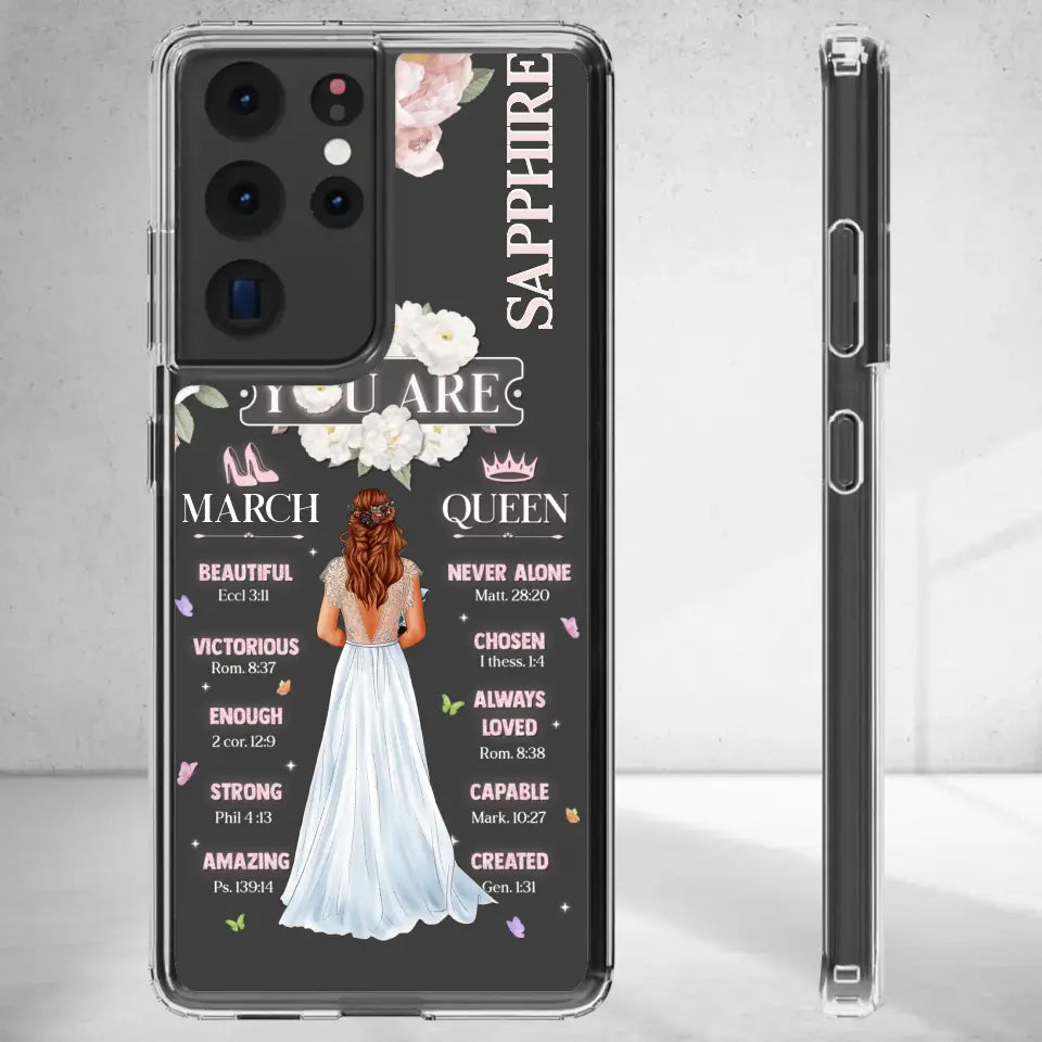 Always Loved - Custom Month - Personalized Gifts For Her - Clear Phone Case