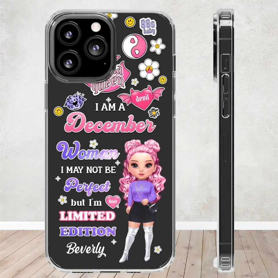 Limited Edition Woman - Custom Month - Personalized Gifts For Mom - Clear Phone Case