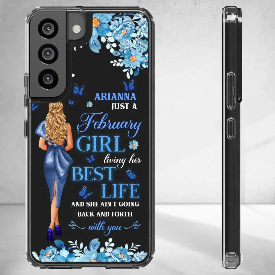 Living Her Best Life - Custom Month - Personalized Gifts For Her - Clear Phone Case