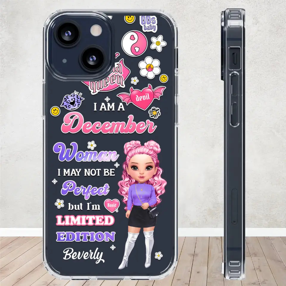 Limited Edition Woman - Custom Month - Personalized Gifts For Mom - Clear Phone Case