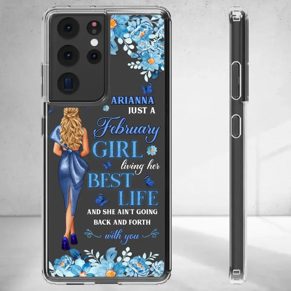 Living Her Best Life - Custom Month - Personalized Gifts For Her - Clear Phone Case