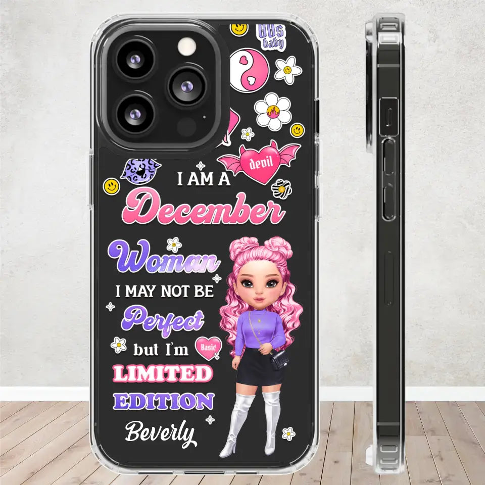 Limited Edition Woman - Custom Month - Personalized Gifts For Mom - Clear Phone Case