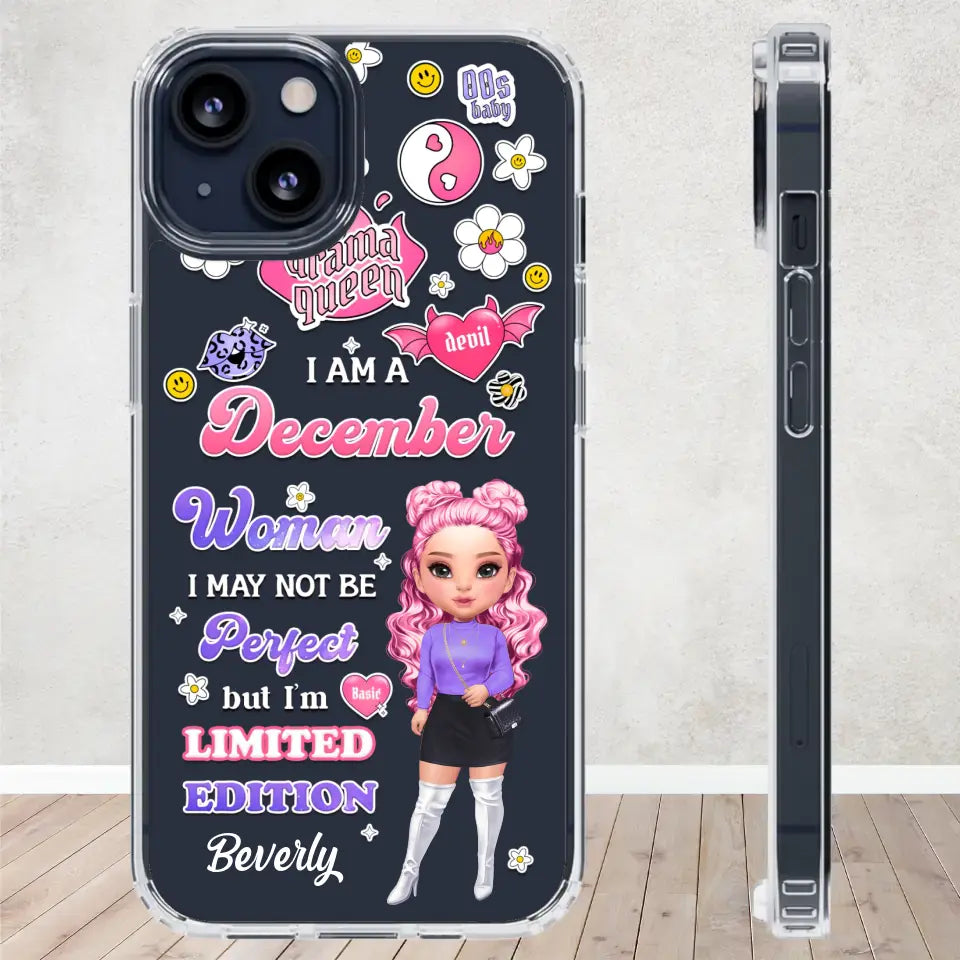 Limited Edition Woman - Custom Month - Personalized Gifts For Mom - Clear Phone Case