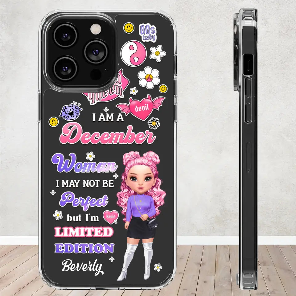 Limited Edition Woman - Custom Month - Personalized Gifts For Mom - Clear Phone Case