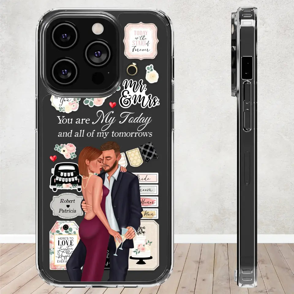 You Are My Today And All Of My Tomorrows - Personalized Gifts For Couples - Clear Phone Case