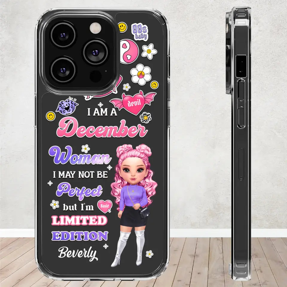 Limited Edition Woman - Custom Month - Personalized Gifts For Mom - Clear Phone Case