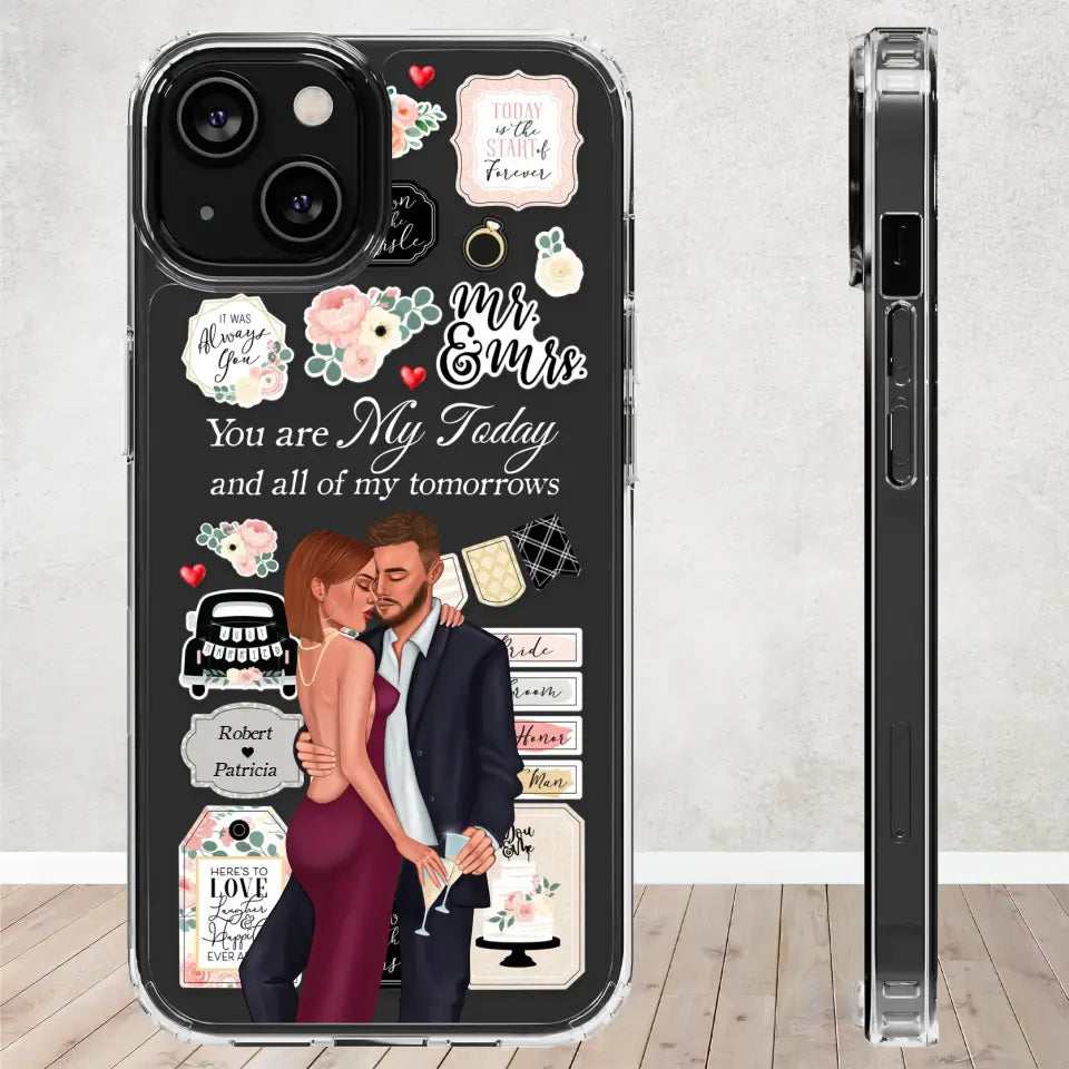 You Are My Today And All Of My Tomorrows - Personalized Gifts For Couples - Clear Phone Case