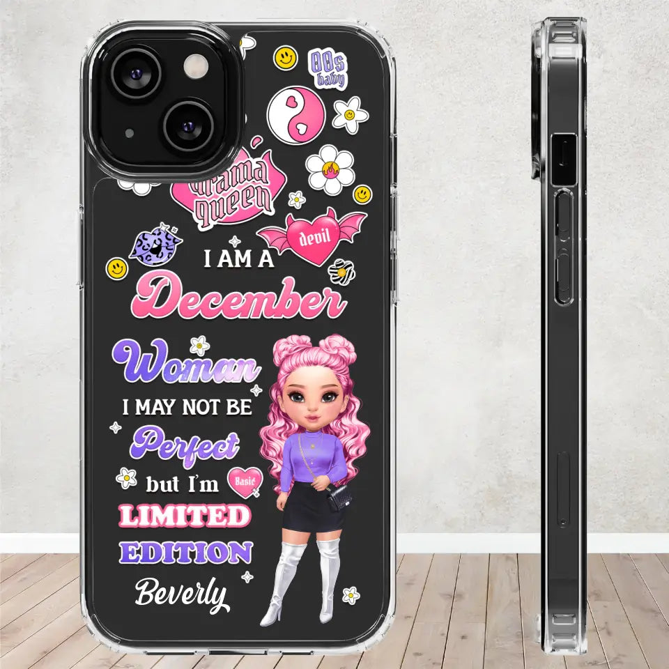 Limited Edition Woman - Custom Month - Personalized Gifts For Mom - Clear Phone Case