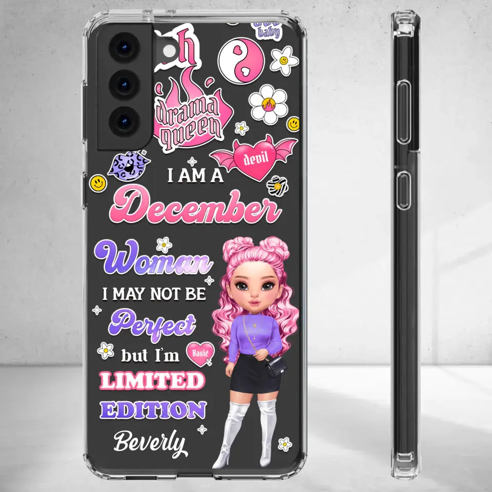 Limited Edition Woman - Custom Month - Personalized Gifts For Mom - Clear Phone Case