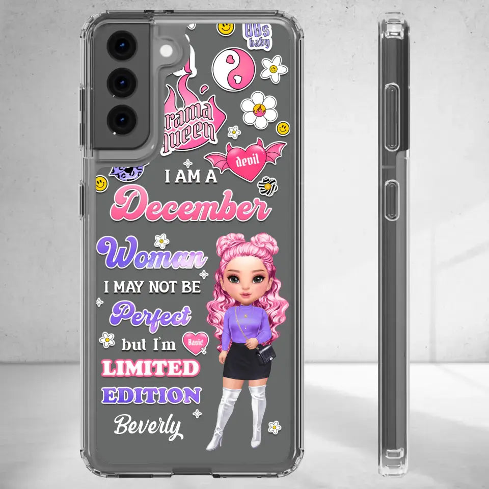 Limited Edition Woman - Custom Month - Personalized Gifts For Mom - Clear Phone Case