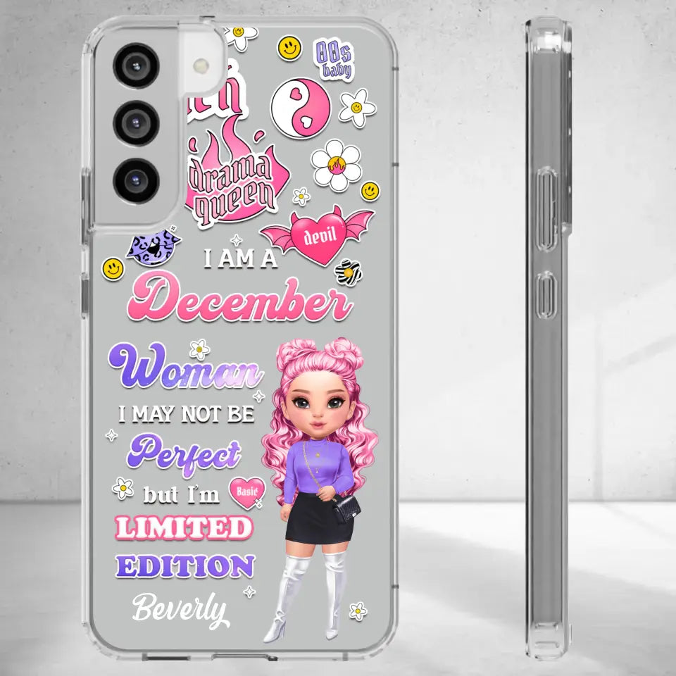 Limited Edition Woman - Custom Month - Personalized Gifts For Mom - Clear Phone Case