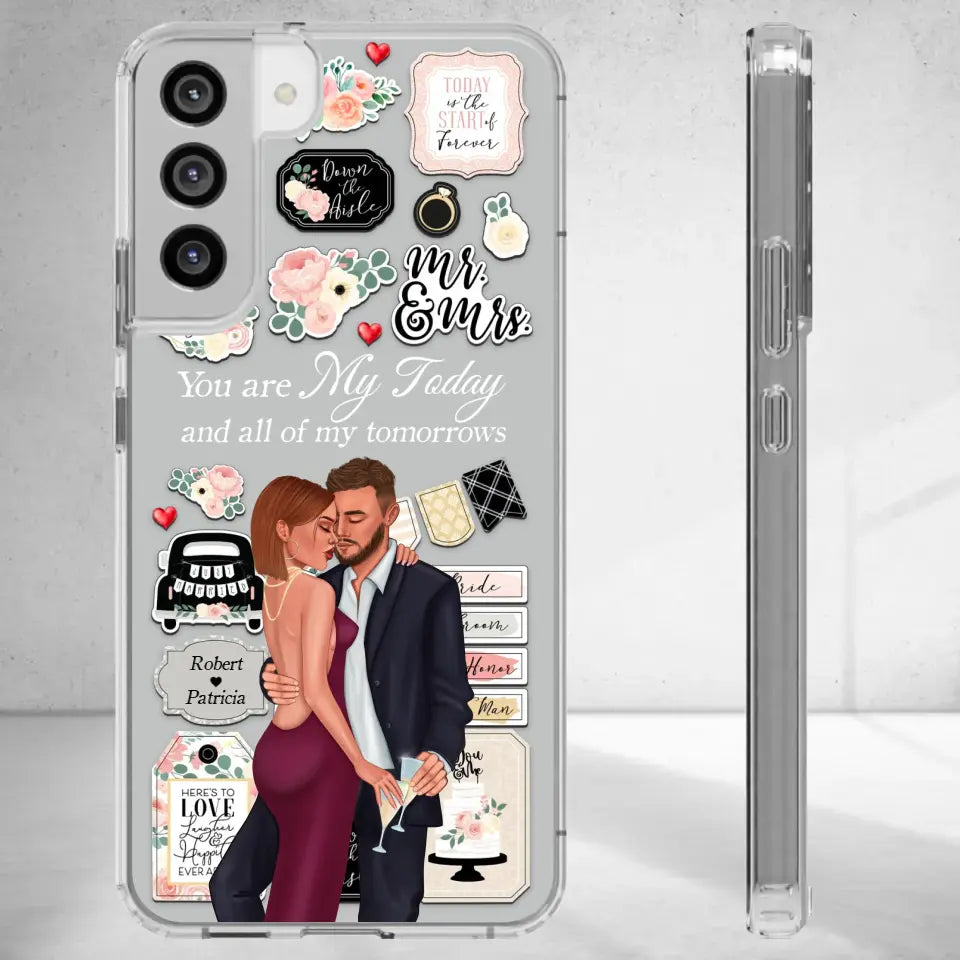 You Are My Today And All Of My Tomorrows - Personalized Gifts For Couples - Clear Phone Case