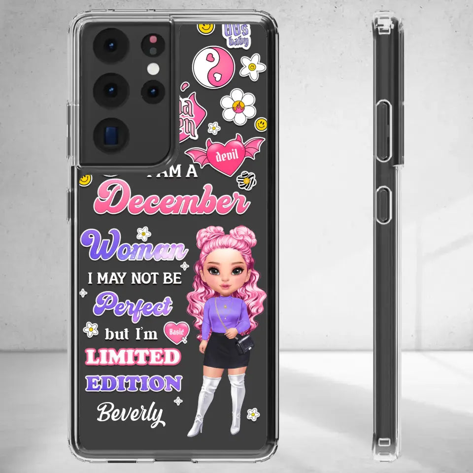 Limited Edition Woman - Custom Month - Personalized Gifts For Mom - Clear Phone Case