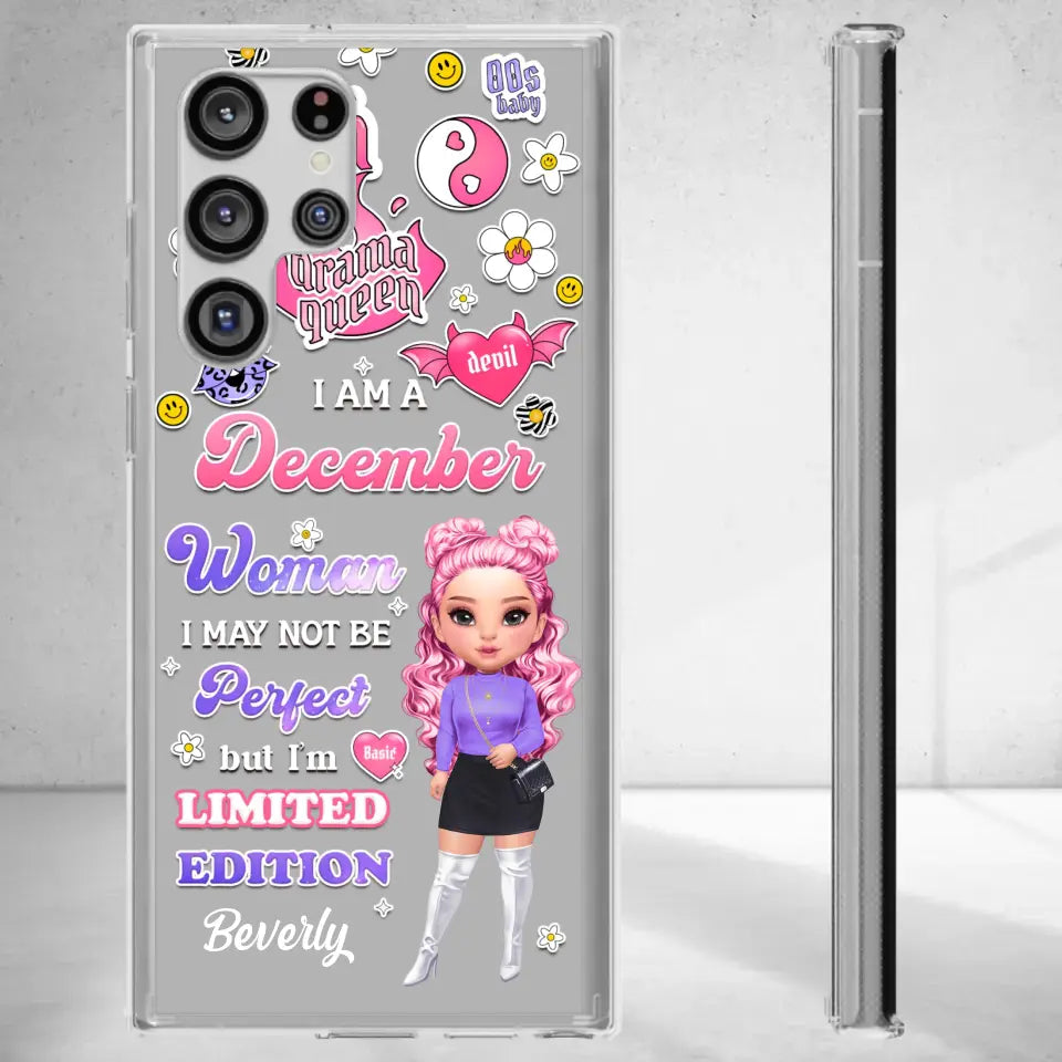 Limited Edition Woman - Custom Month - Personalized Gifts For Mom - Clear Phone Case