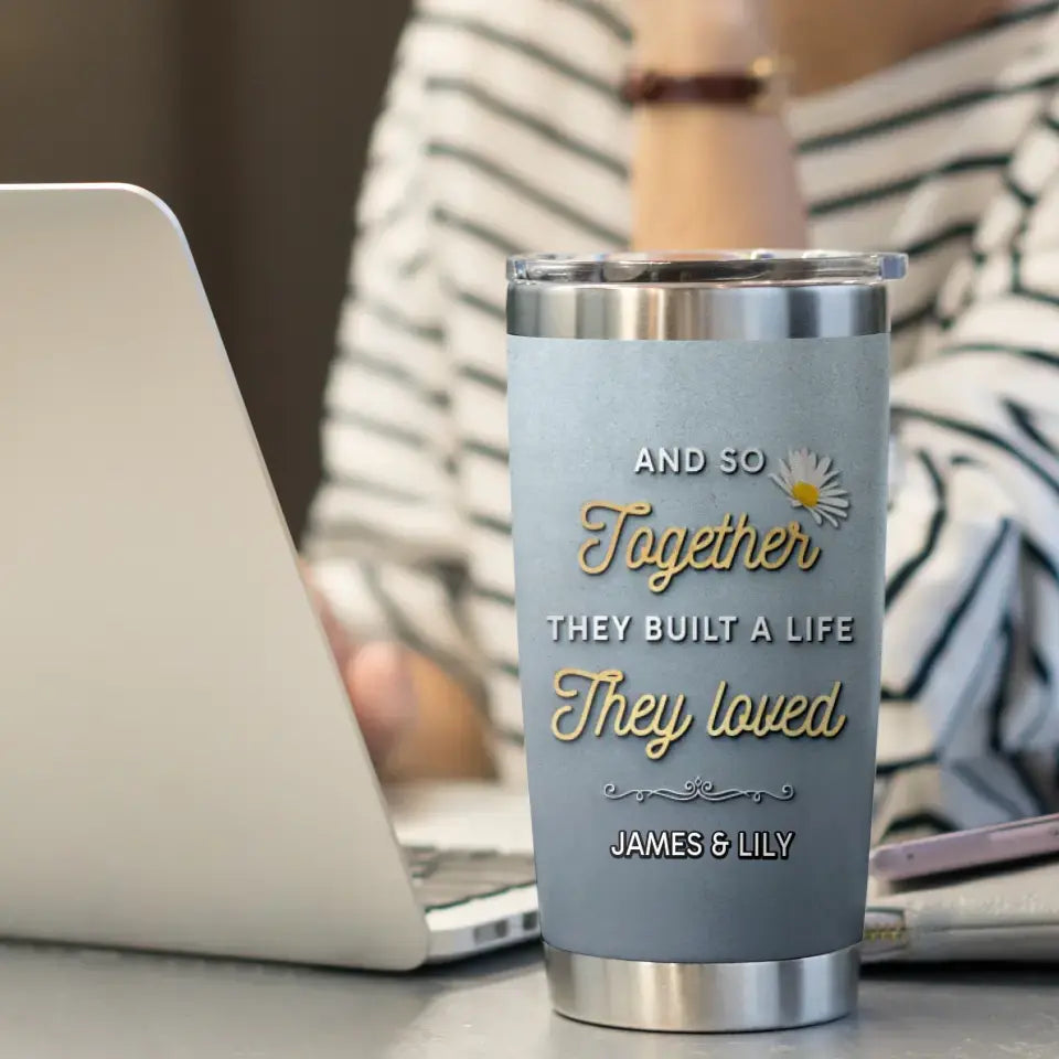 And So Together - Custom Photo - Personalized Gifts For Couple - 20oz Tumbler